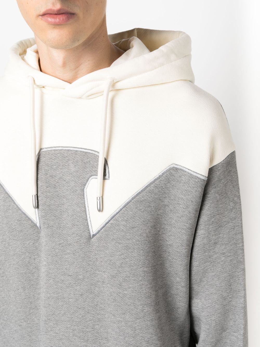 Emporio Armani panelled cotton hoodie Men