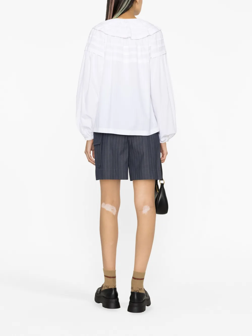 Kenzo ruffled-collar long-sleeved cotton shirt Women