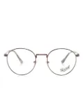 Persol tortoiseshell-effect round-frame glasses - Brown