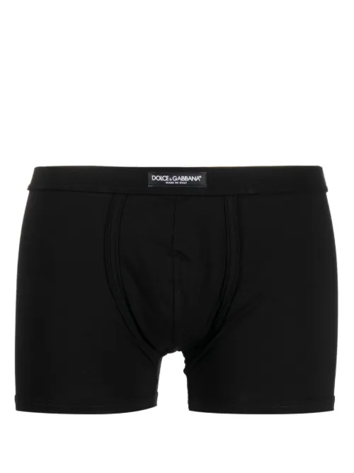 Boxer élastiqué à patch logo - Dolce & Gabbana - Modalova