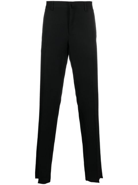 Lanvin satin-trim tailored wool trousers Men