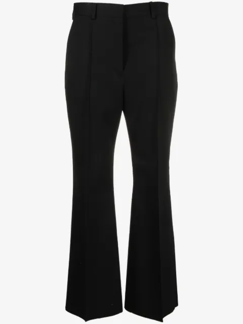 Lanvin flared cropped wool trousers