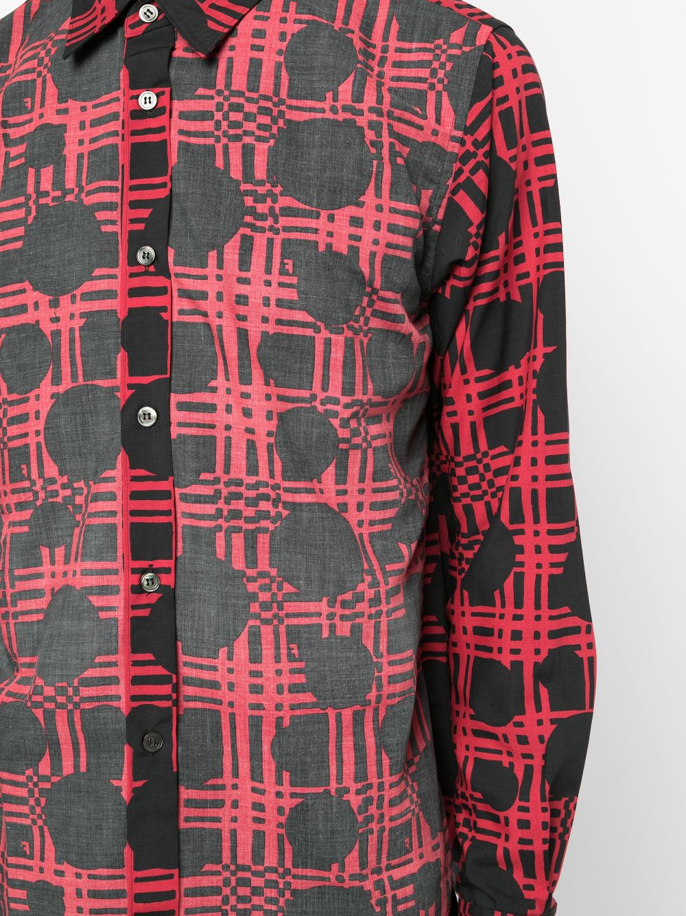 Black Comme Des Garcons graphic-print classic-collar shirt Men