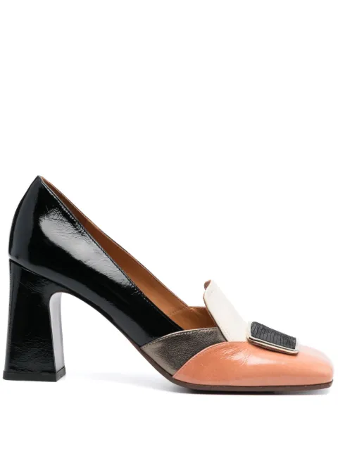 Chie Mihara Ohico 80mm decorative-plaque leather pumps