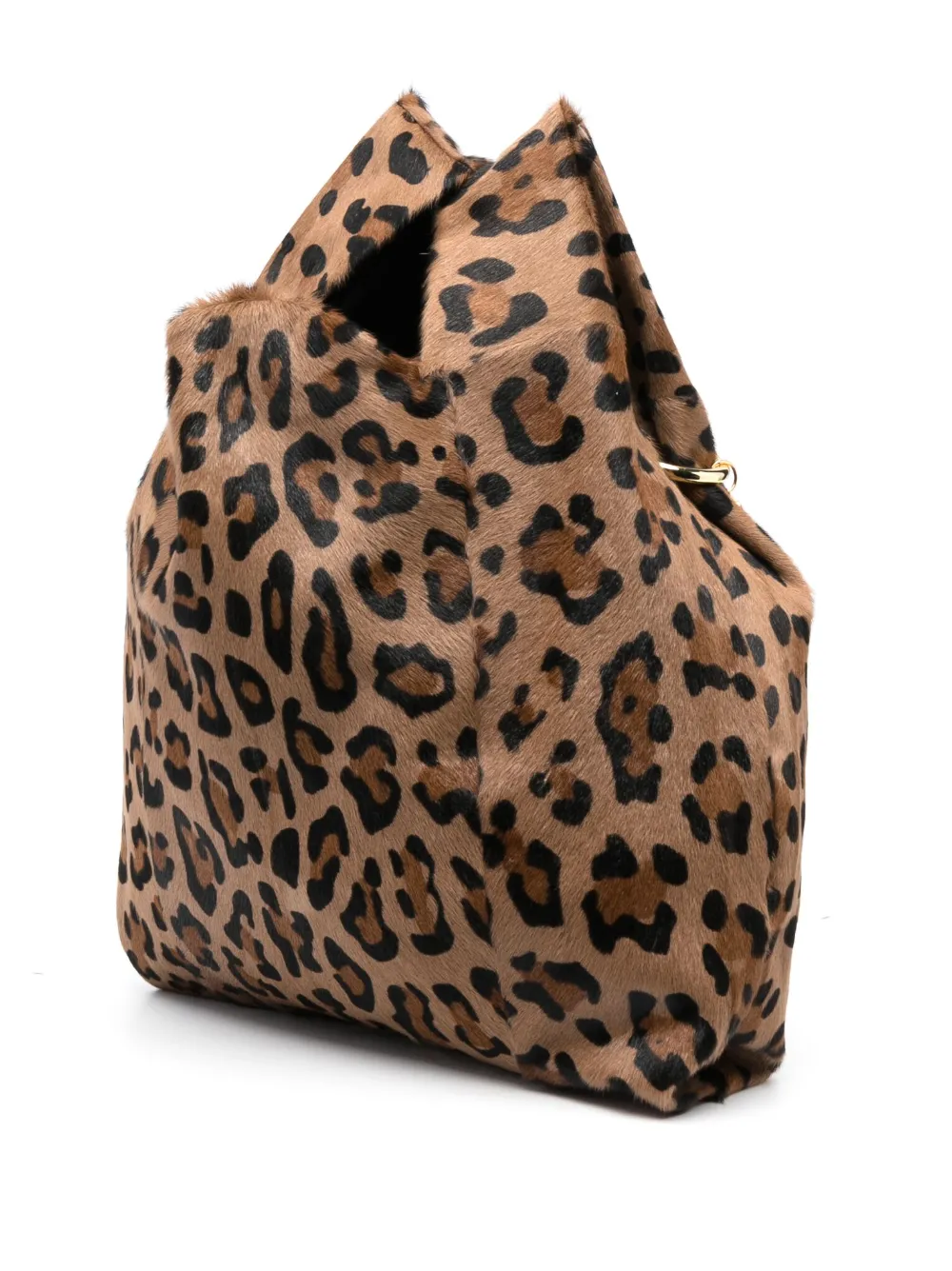 Leopard print fluffy tote bag best sale