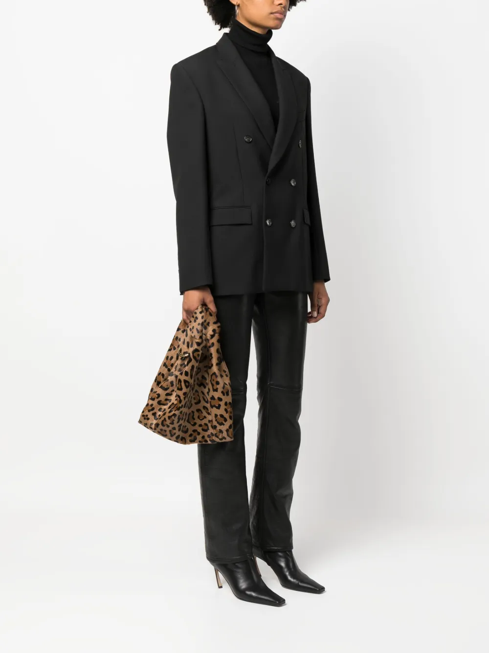 Simonetta Ravizza Shopper met luipaardprint - Bruin