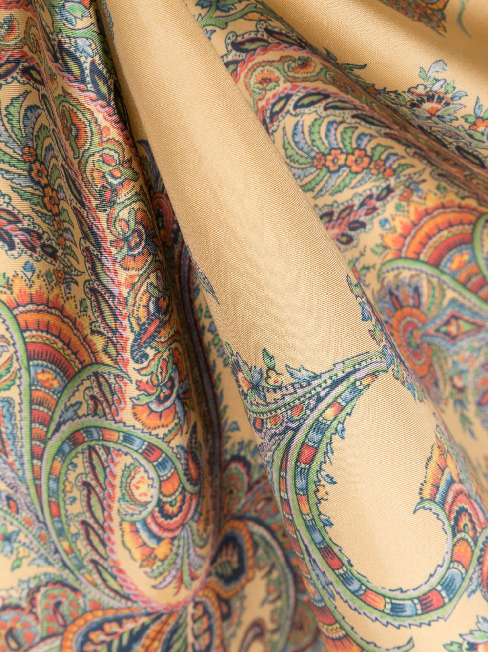 Shop Etro Paisley-print Silk Scarf In Neutrals