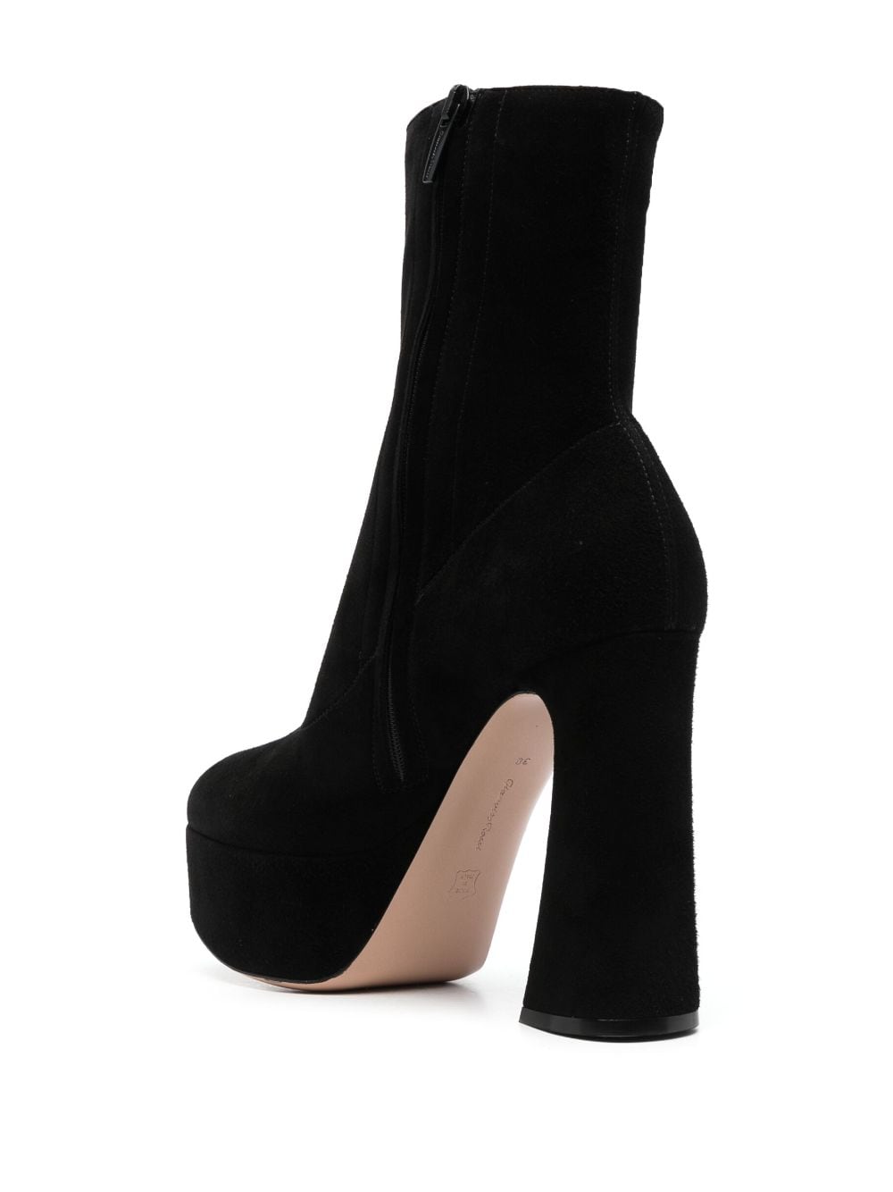 Shop Gianvito Rossi Riccam 120mm Platform Boots In Black