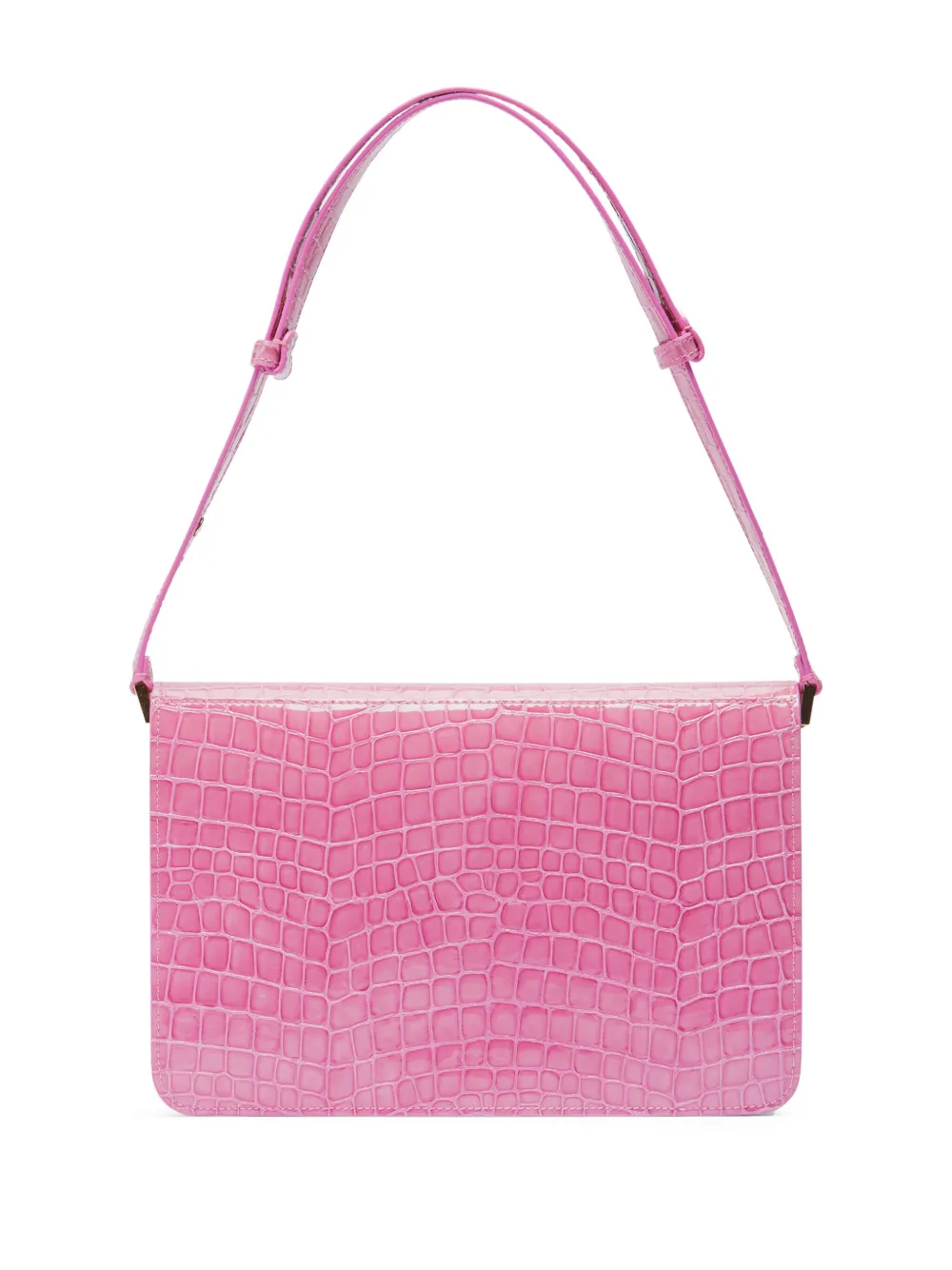Nº21 Edith crocodile-embossed shoulder bag - Roze