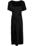 Nº21 boat-neck satin midi dress - Black