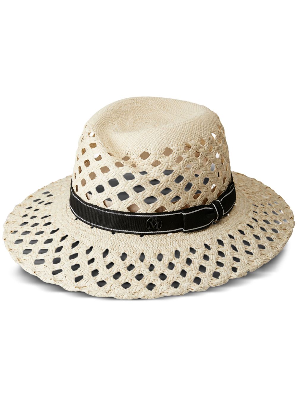 Maison Michel Virginie straw Fedora hat - Neutrals