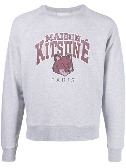 Maison Kitsune logo-print cotton sweatshirt Men