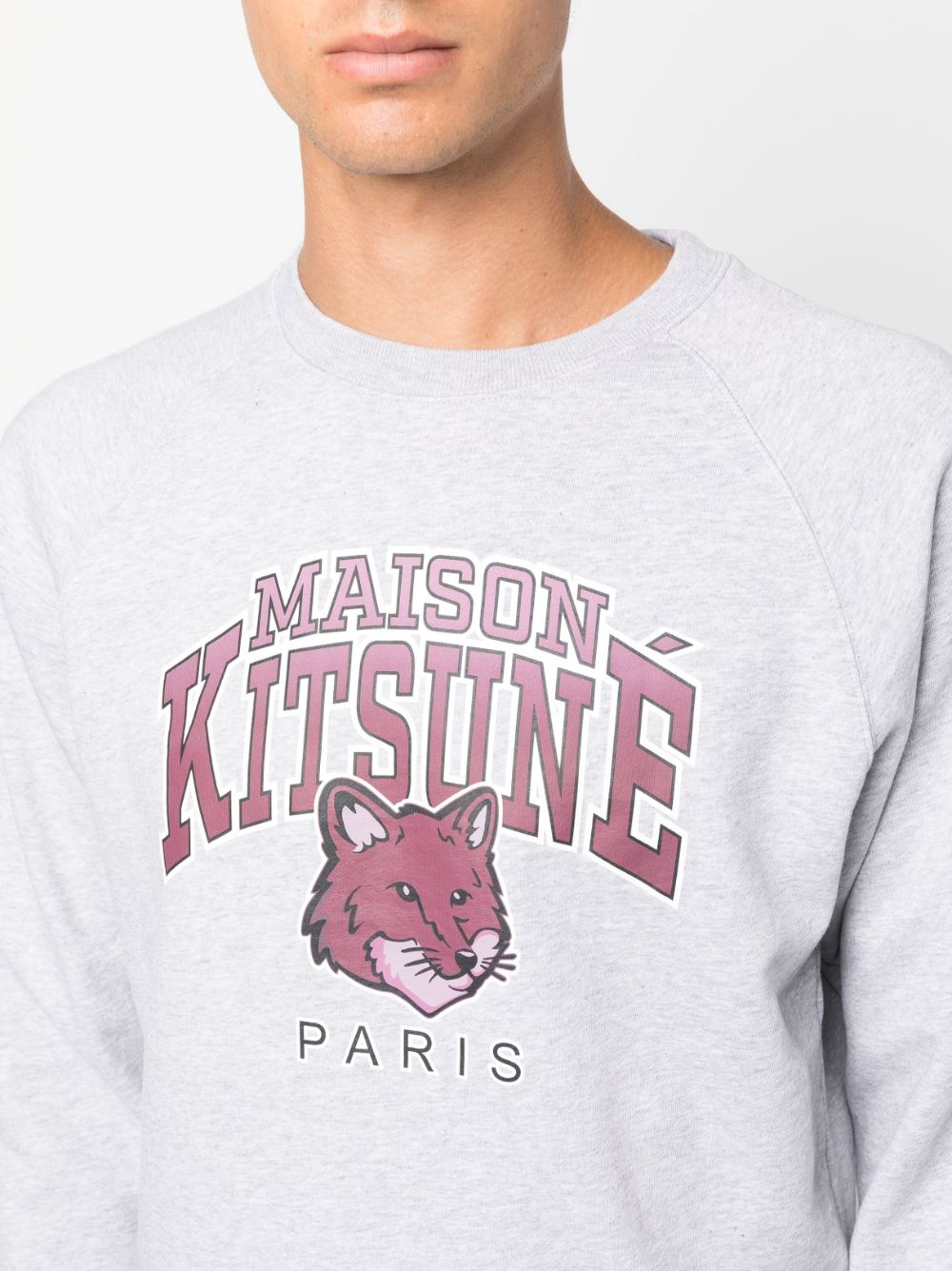 Maison Kitsune logo-print cotton sweatshirt Men