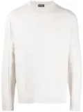 Zegna crew-neck wool-blend jumper - Neutrals