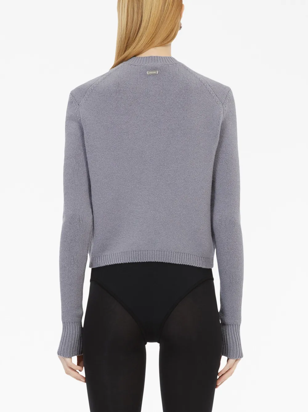 Ferragamo Long-sleeved Sweater In Grau