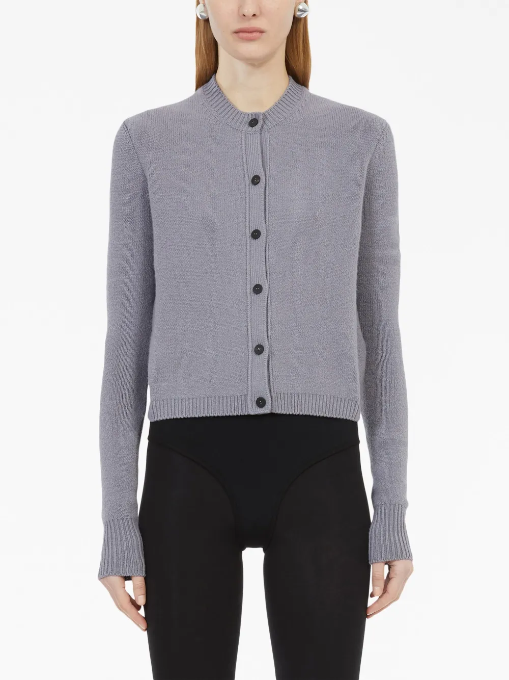 Ferragamo Long-sleeved Sweater In Grau