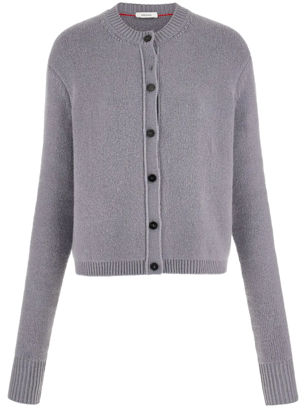 Ferragamo Cashmere Cardigan In Grey