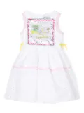 Simonetta graphic print dress - White