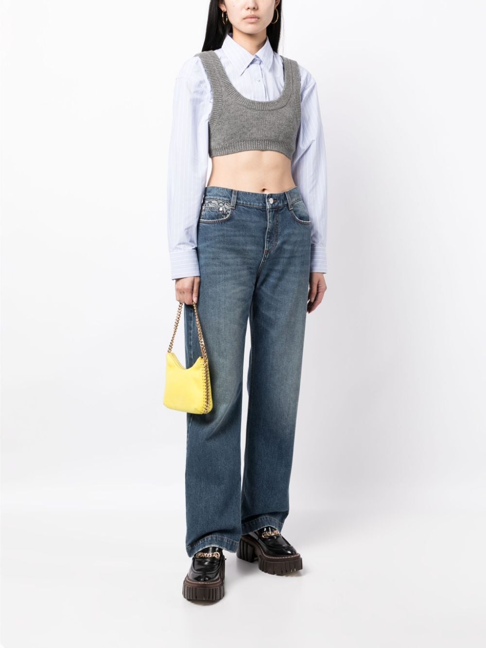Shop Stella Mccartney S-wave Straight-leg Jeans In Blue