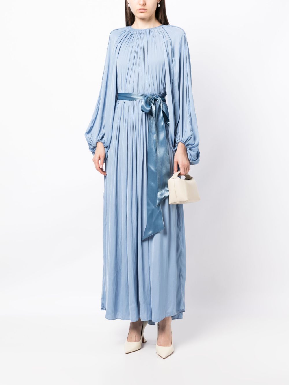 Baruni mid-length pleated dress - Blauw