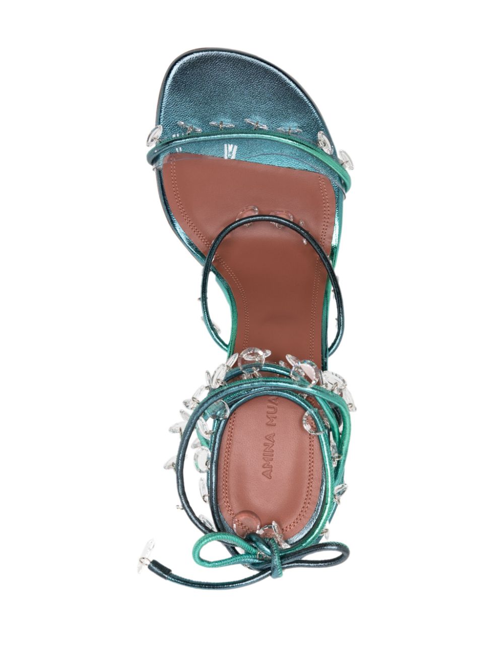 Amina Muaddi Tina 105mm crystal-embellished sandals Women