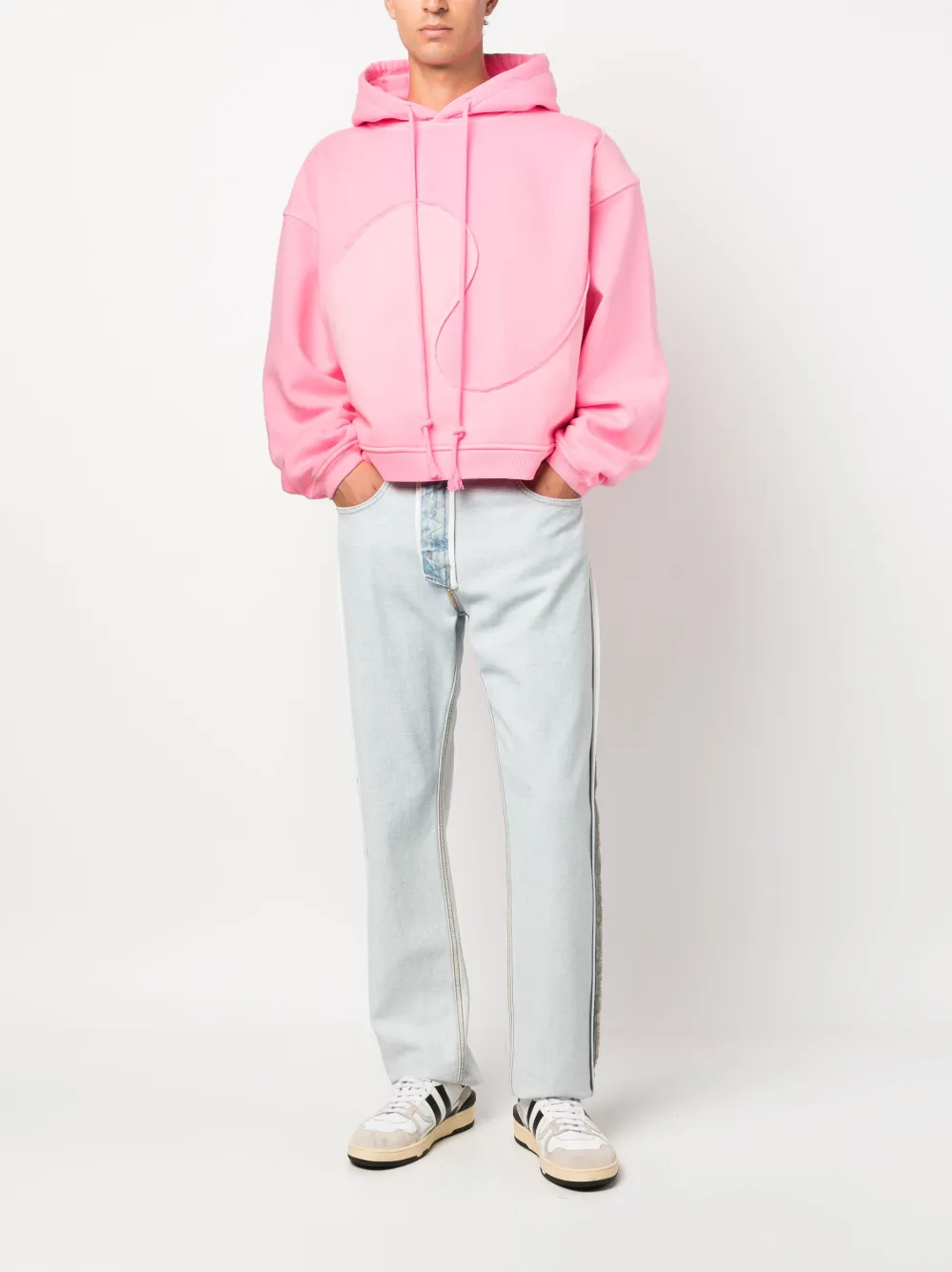 ERL Hoodie met vlakken - Roze