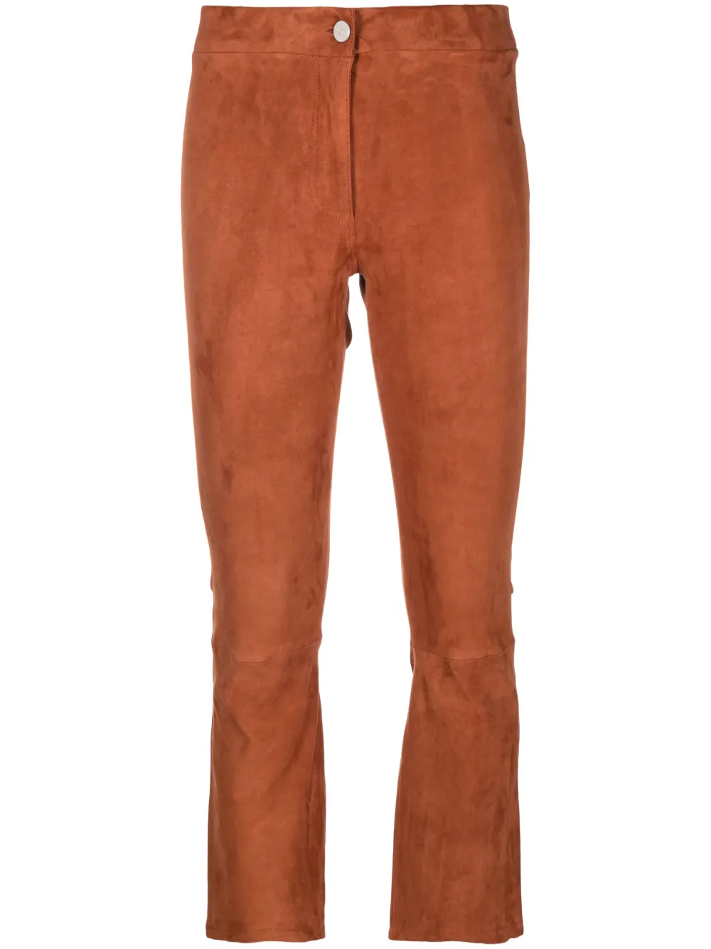Arma cropped suede trousers - Orange