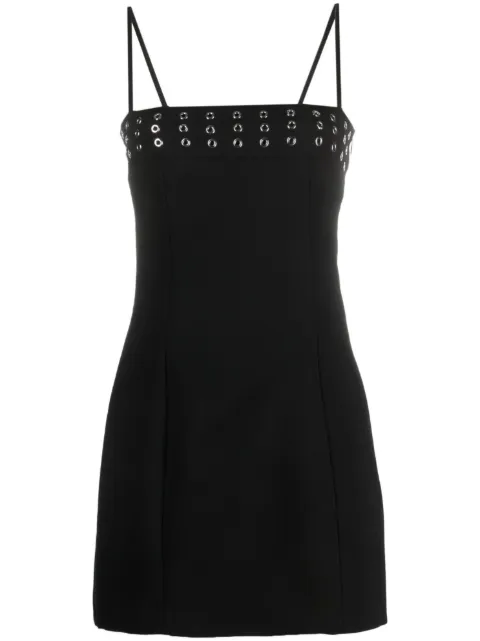 Blumarine vestido corto con detalles de ojales