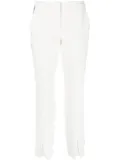 Karl Lagerfeld logo-tape straight-leg trousers - White