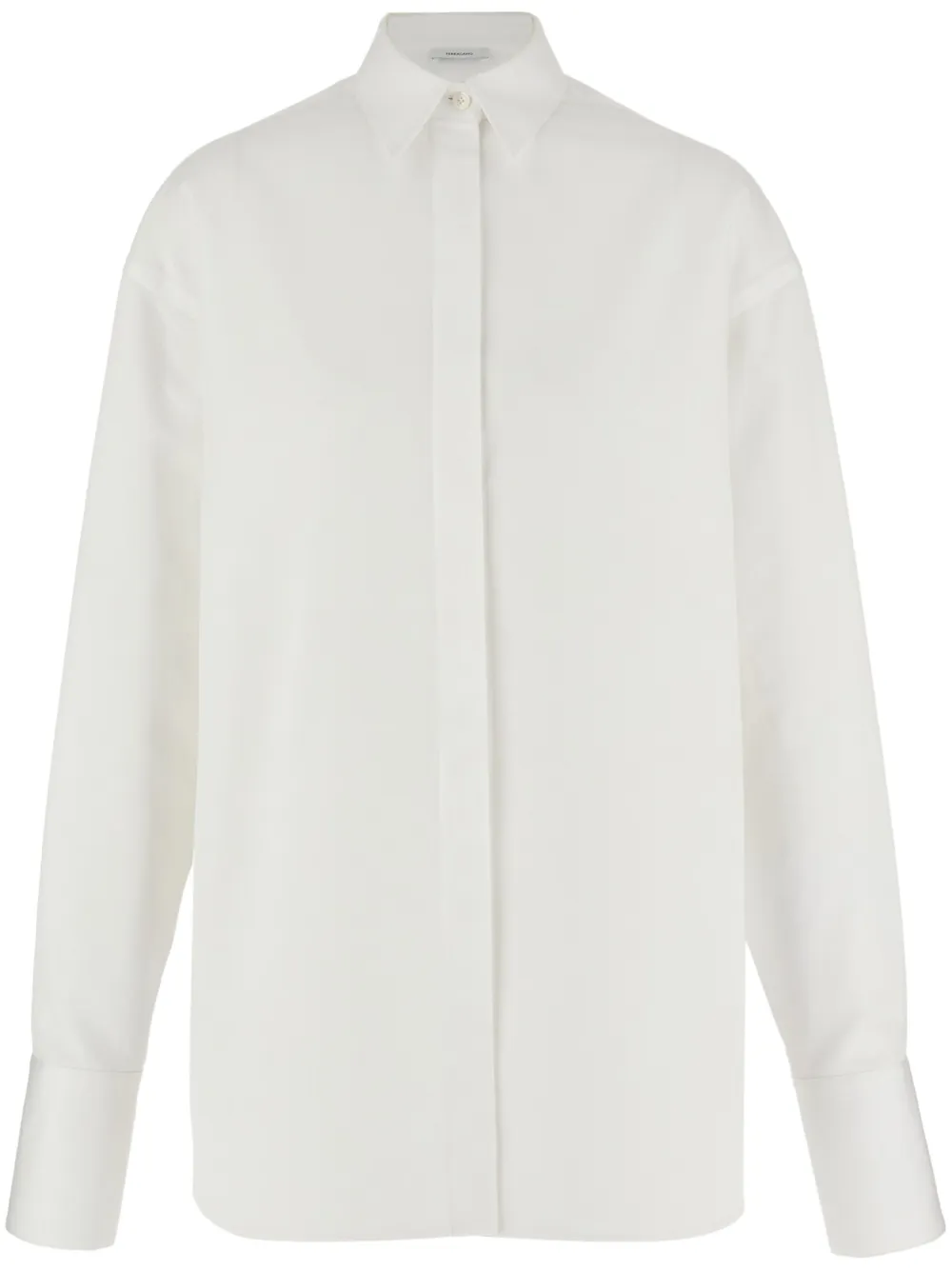 Ferragamo Viscose Blouse With Sash Collar In White