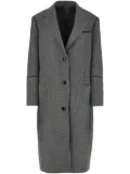Ferragamo single-breasted check-pattern coat - Grey