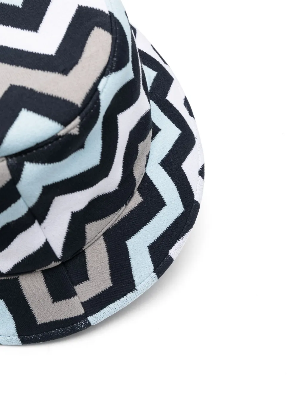 Shop Missoni Zigzag-woven Bucket Hat In Blue