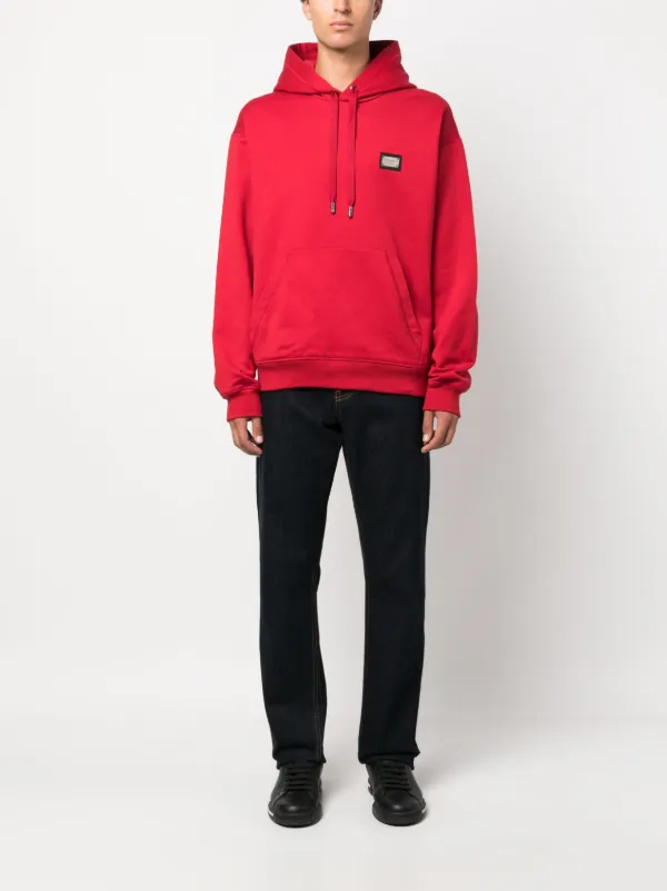 Dolce & Gabbana DGロゴ入り パーカー レッド Dolce & Gabbana ロゴプレート パーカー | レッド | FARFETCH JP