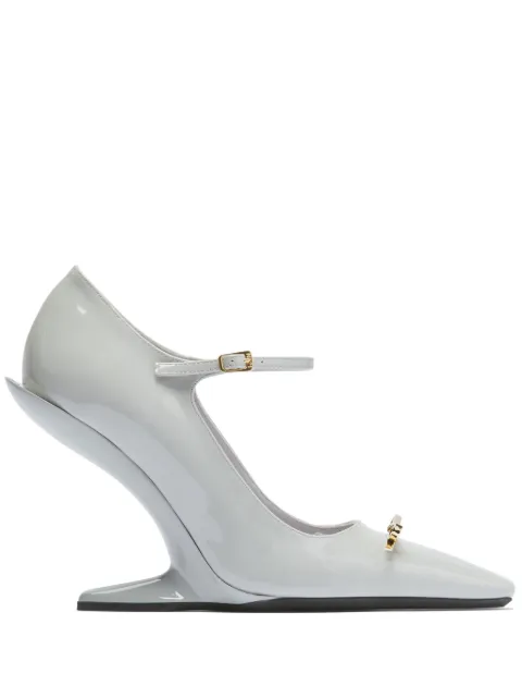 Nº21 100mm bow-detailing leather pumps