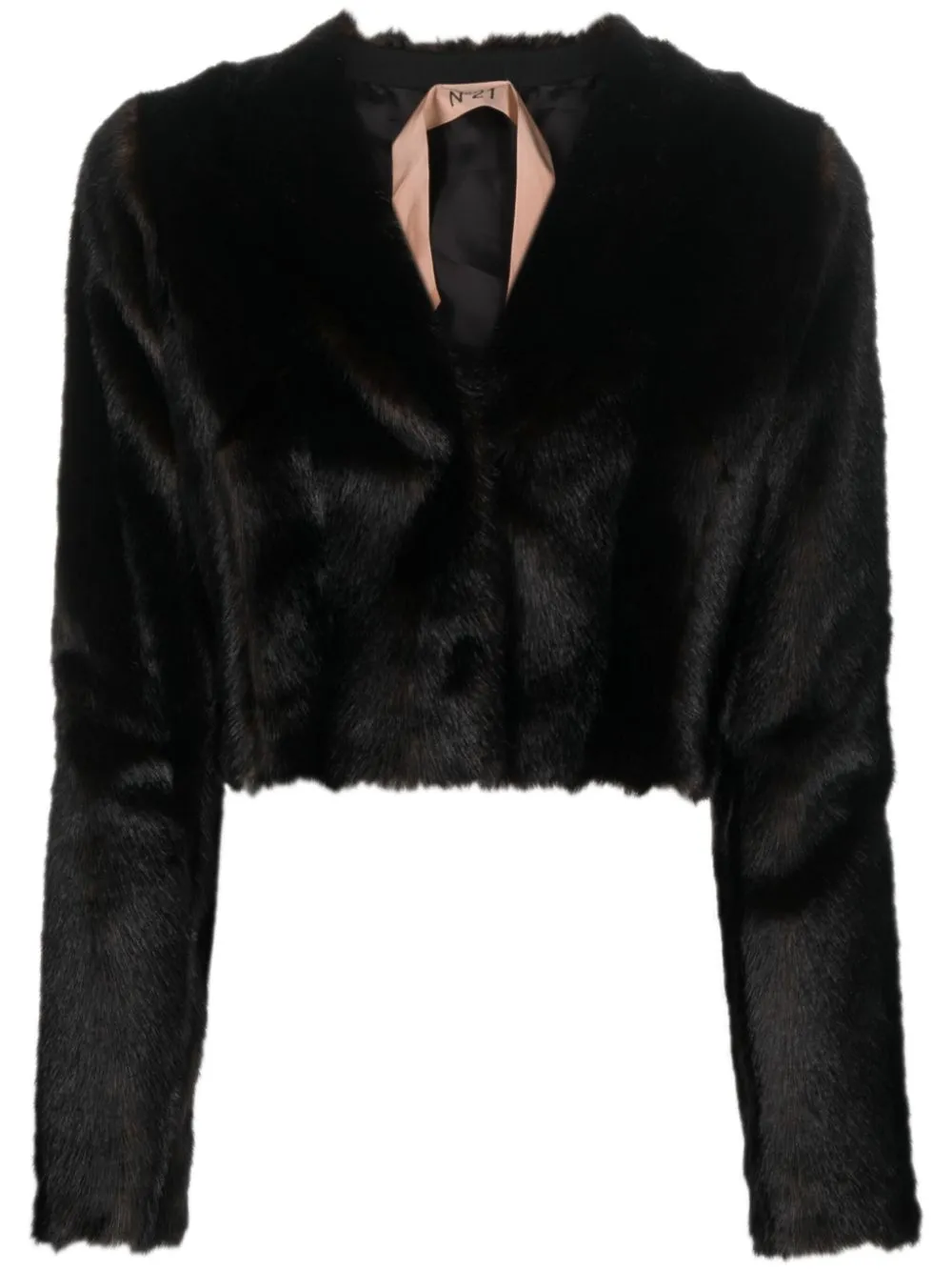 Nº21 fauxfur Cropped Jacket Farfetch