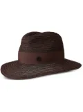 Maison Michel Henrietta straw Fedora hat - Brown