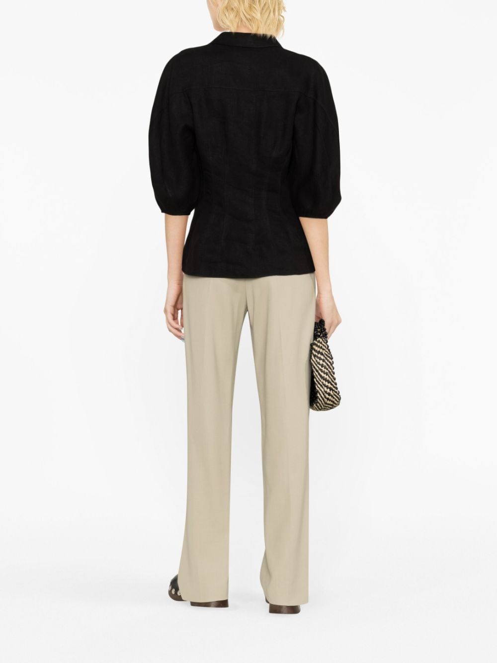 Chloé balloon-sleeve Linen Shirt - Farfetch