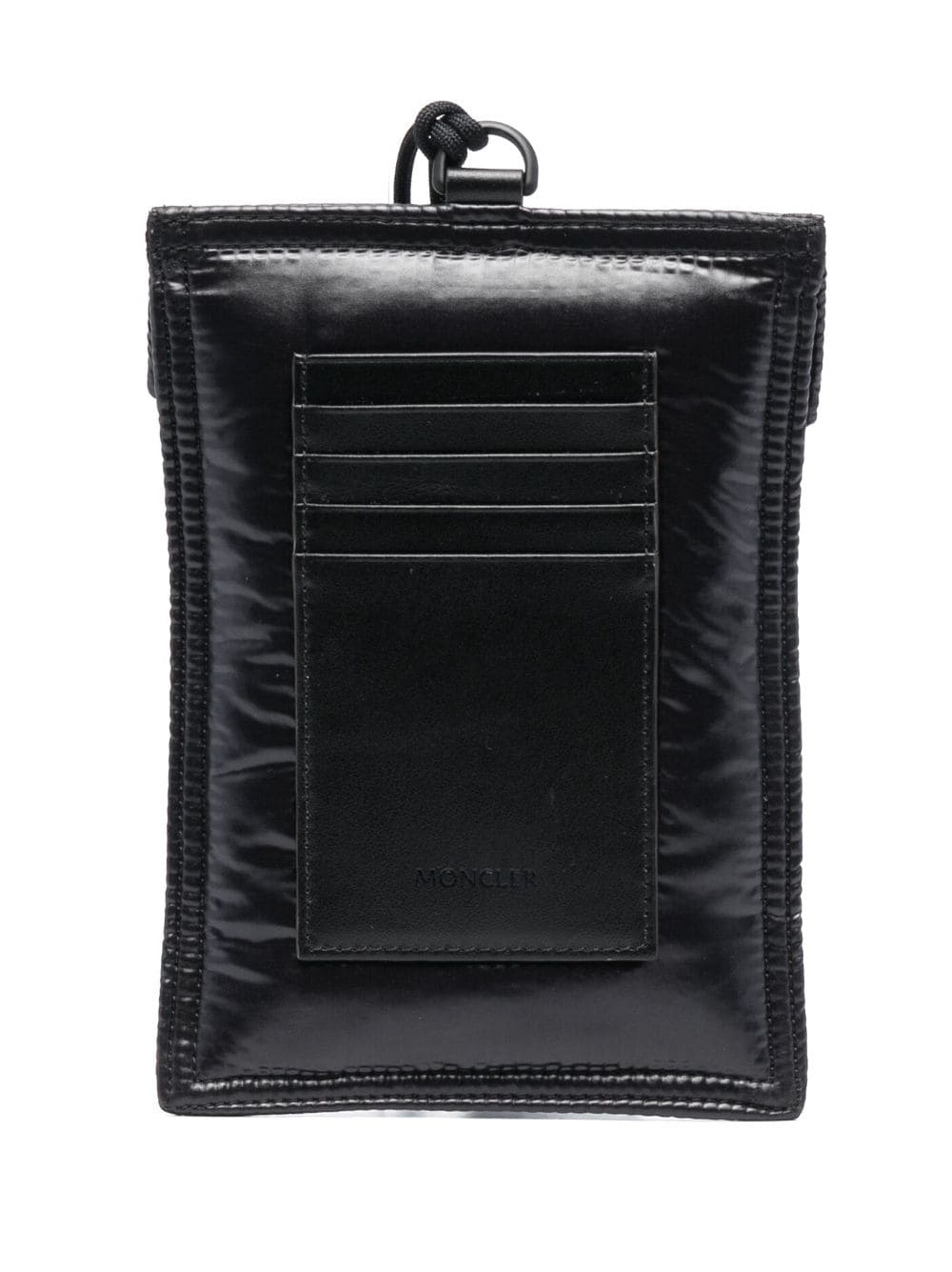 Moncler padded logo-patch phone bag - Zwart