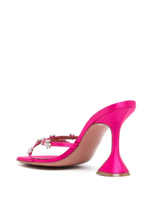 【関税込み】Amina Muaddi ピンク Feli ヒールサンダル Amina Muaddi 115mm Lily Sandals | Pink | FARFETCH