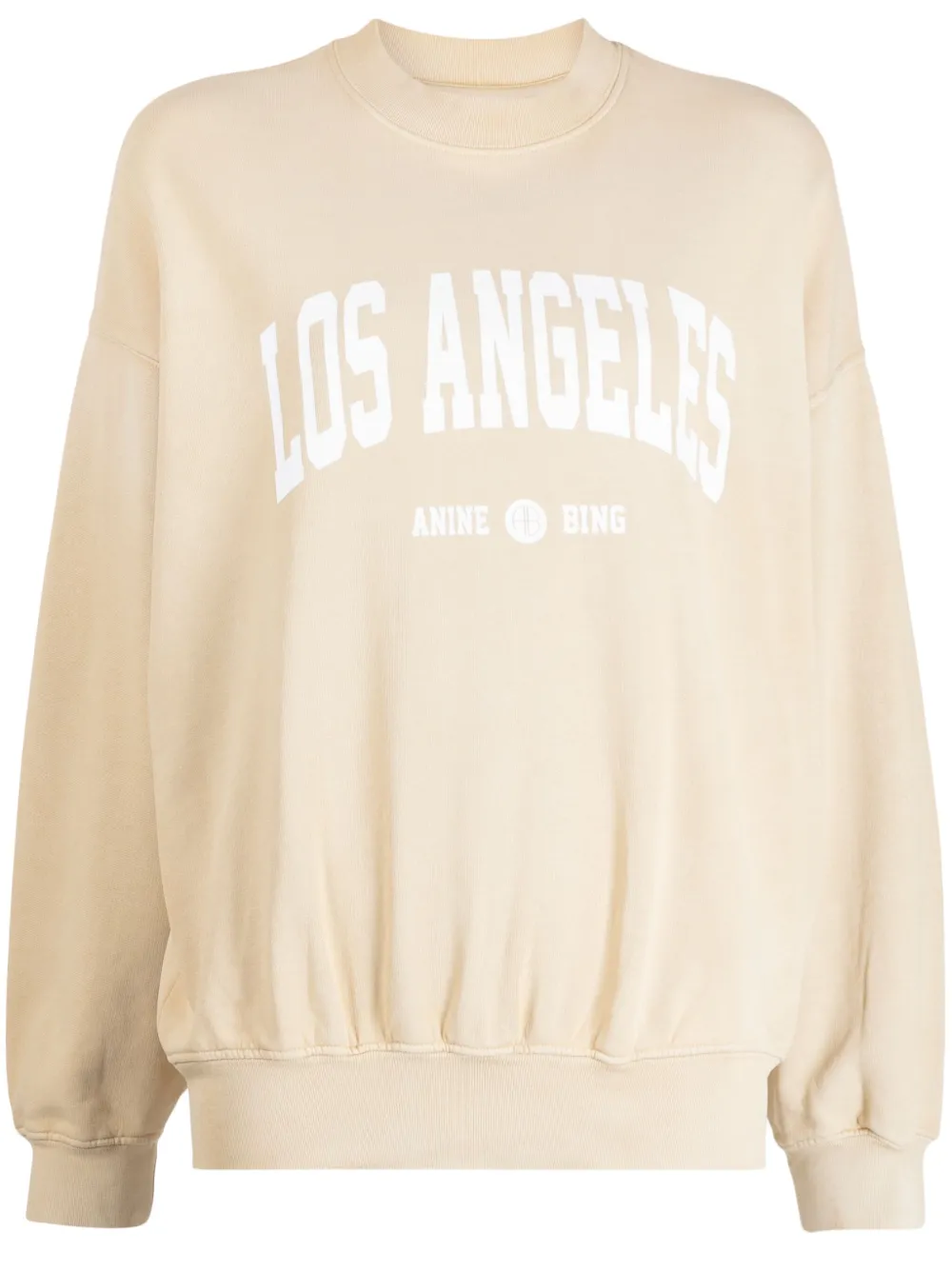 ANINE BING SLOGAN-PRINT CREW-NECK SWEATSHIRT