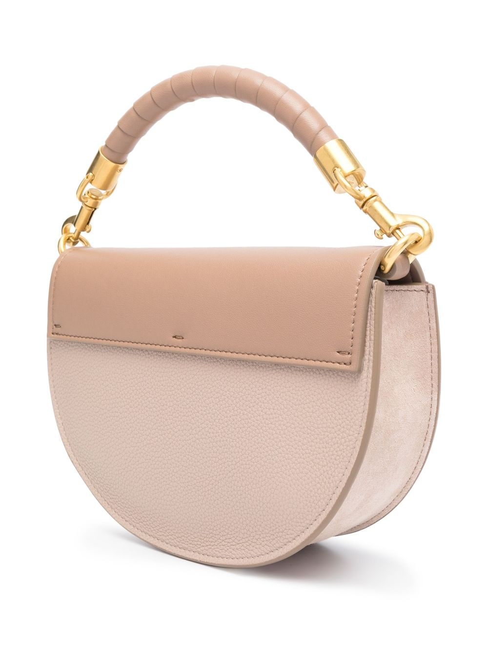 Shop Chloé Marcie Flap Leather Tote Bag In Pink