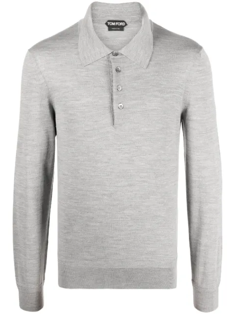 TOM FORD long-sleeve wool polo shirt