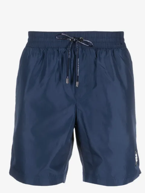 Dolce & Gabbana Bermuda de praia com placa de logo
