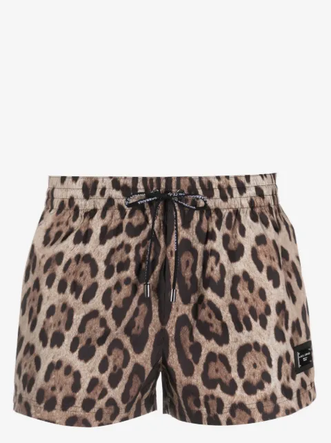 Dolce & Gabbana Badeshorts mit Leoparden-Print