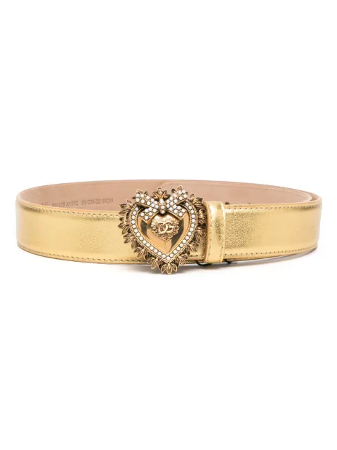 Dolce & Gabbana heart-buckle leather belt 