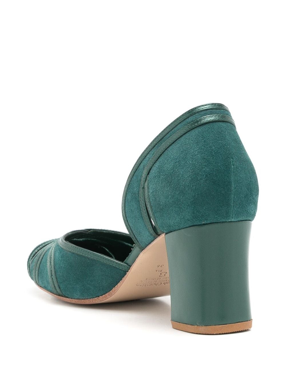 Shop Sarah Chofakian Brive 55mm Leather Pumps In Green