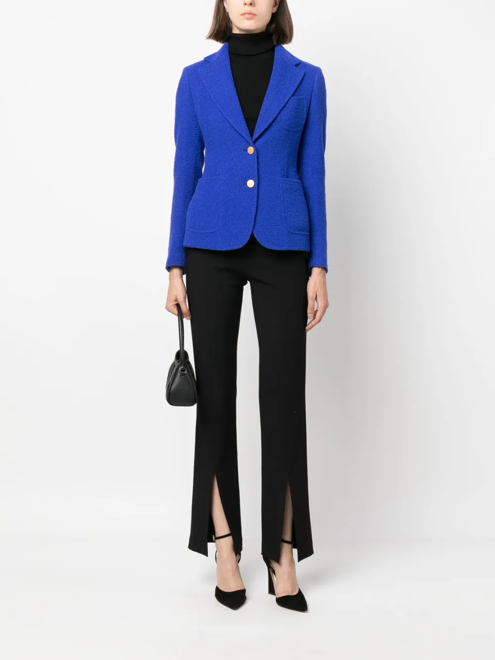 Tagliatore Single-breasted Buttoned Blazer In Bluette
