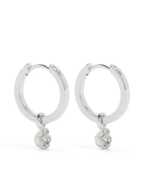 DOWER AND HALL Wild Rose huggie hoop earrings