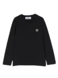 Stone Island Junior Compass-patch cotton T-shirt - Blue