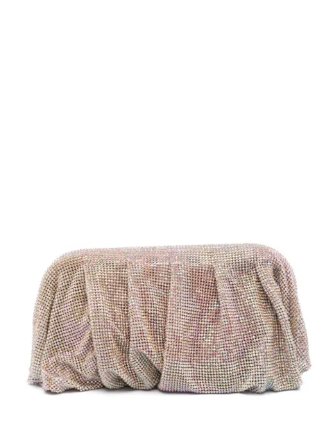 Benedetta Bruzziches rhinestone-embellished draped clutch bag